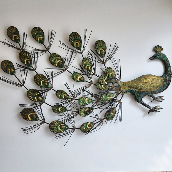 Vintage Wall Decor Vintage Metal Peacock Wall Art Mcm 96 Poshmark